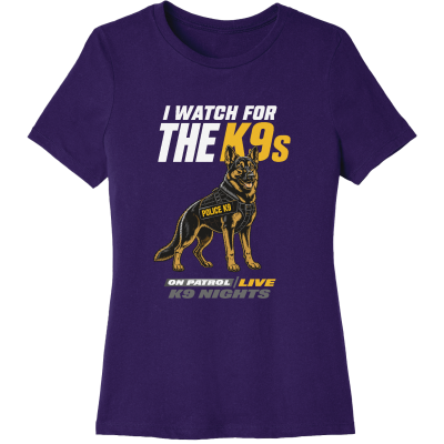 I Watch For The K9s  Women's Relaxed Jersey Short Sleeve Tee