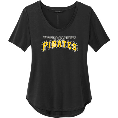 Women's Stretch Jersey Relaxed Scoop Tee