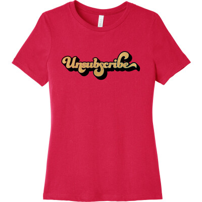 Unsubscribe (glitter) - Women's Relaxed Jersey Short Sleeve Tee